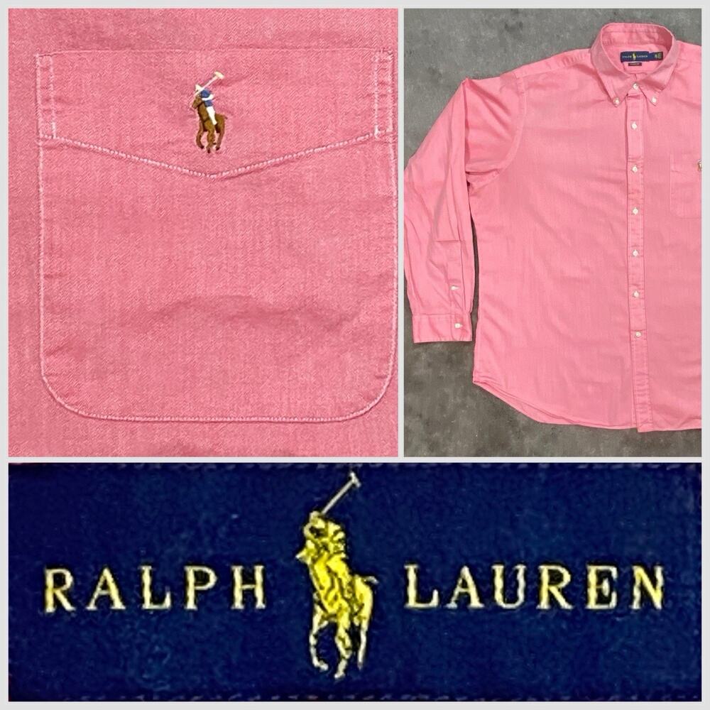 Lauren Ralph Lauren Pink Button-Down Casual Shirt